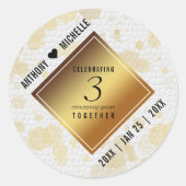 第エレガント革結婚周年記念 ラウンドシール (正面)