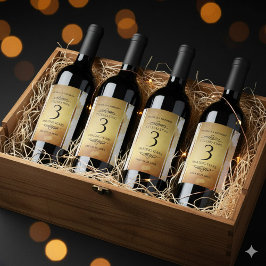 第エレガント革結婚周年記念 ワインラベル