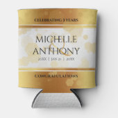 第エレガント革結婚周年記念 缶クーラー (正面)