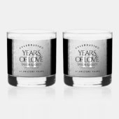 第エレガント11回鉄結婚鋼記念日お祝い ウイスキーグラス (正面)