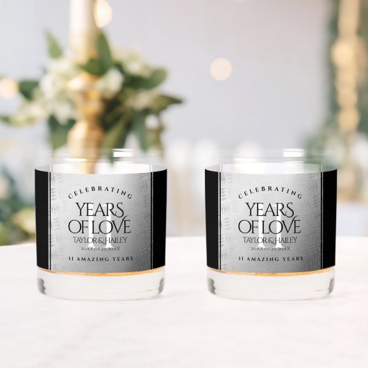 第エレガント11回鉄結婚鋼記念日お祝い ウイスキーグラス (インサイチュ (ウェディング))