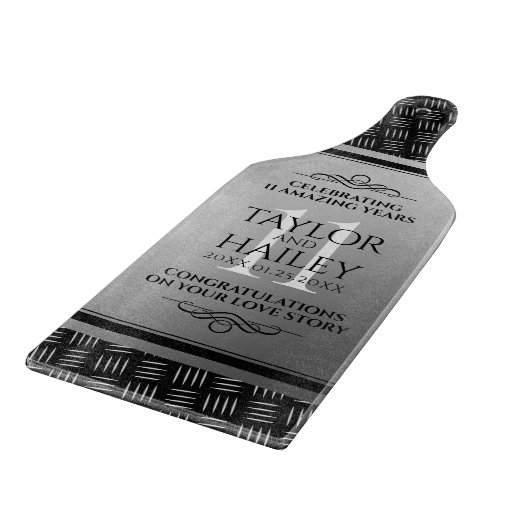 第エレガント11回鉄結婚鋼記念日お祝い カッティングボード (角)