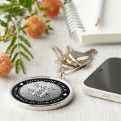 第エレガント11回鉄結婚鋼記念日お祝い キーホルダー (側面)