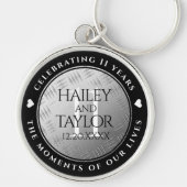 第エレガント11回鉄結婚鋼記念日お祝い キーホルダー (正面)