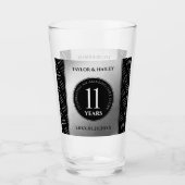 第エレガント11回鉄結婚鋼記念日お祝い タンブラーグラス (正面)