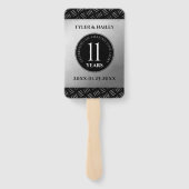 第エレガント11回鉄結婚鋼記念日お祝い ハンドファン (裏面)