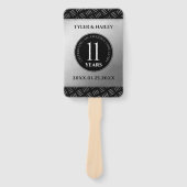 第エレガント11回鉄結婚鋼記念日お祝い ハンドファン (正面)