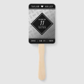 第エレガント11回鉄結婚鋼記念日お祝い ハンドファン (裏面)