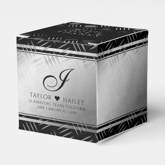第エレガント11回鉄結婚鋼記念日お祝い フェイバーボックス (正面サイド)