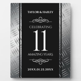 第エレガント11回鉄結婚鋼記念日お祝い フォトプラーク