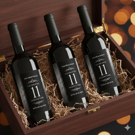 第エレガント11回鉄結婚鋼記念日お祝い ワインラベル