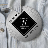 第エレガント11回鉄結婚鋼記念日お祝い 缶バッジ (インサイチュ)