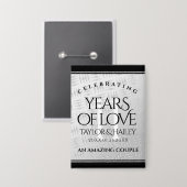 第エレガント11回鉄結婚鋼記念日お祝い 缶バッジ (正面/裏面)