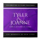 第エレガント12回シルク結婚記念お祝い タイル (正面)