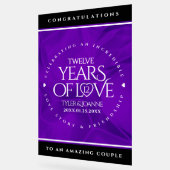 第エレガント12回絹結婚祭お祝い アクリルサイン (傾斜)