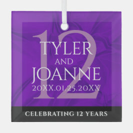 第エレガント12回絹結婚祭お祝い ガラスオーナメント