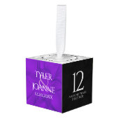 第エレガント12回絹結婚祭お祝い キューブオーナメント (正面アングル)