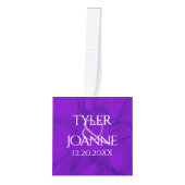 第エレガント12回絹結婚祭お祝い キューブオーナメント (正面)