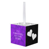 第エレガント12回絹結婚祭お祝い キューブオーナメント (裏面アングル)