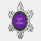 第エレガント12回絹結婚祭お祝い スノーフレークピューターオーナメント (右)