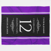 第エレガント12回絹結婚祭お祝い フリースブランケット (正面(横))