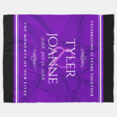 第エレガント12回絹結婚祭お祝い フリースブランケット (正面(横))