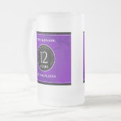 第エレガント12回絹結婚祭お祝い フロストグラスビールジョッキ (正面左)