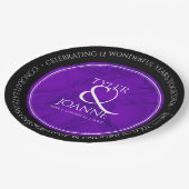 第エレガント12回絹結婚祭お祝い ペーパープレート (アングル)