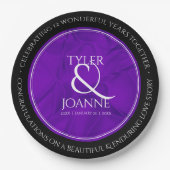 第エレガント12回絹結婚祭お祝い ペーパープレート (正面)