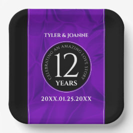 第エレガント12回絹結婚祭お祝い ペーパープレート