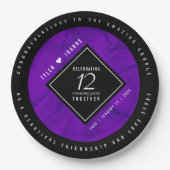 第エレガント12回絹結婚祭お祝い ペーパープレート (正面)