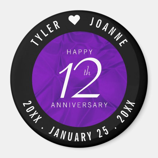 第エレガント12回絹結婚祭お祝い マグネット (正面)