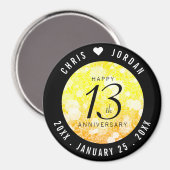 第エレガント13回シト結婚リン記念日 マグネット (正面/裏面)