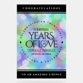 第エレガント14回オ結婚パール記念日お祝い アクリルサイン (正面)