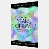 第エレガント14回オ結婚パール記念日お祝い アクリルサイン (傾斜)