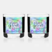 第エレガント14回オ結婚パール記念日お祝い ウイスキーグラス (正面)