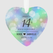 第エレガント14回オ結婚パール記念日お祝い オーナメント (正面)
