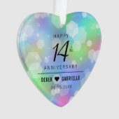 第エレガント14回オ結婚パール記念日お祝い オーナメント (正面)