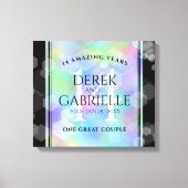 第エレガント14回オ結婚パール記念日お祝い キャンバスプリント (正面)