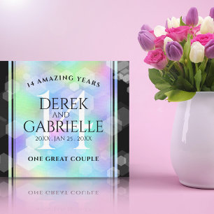 第エレガント14回オ結婚パール記念日お祝い キャンバスプリント