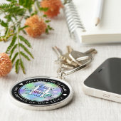 第エレガント14回オ結婚パール記念日お祝い キーホルダー (側面)