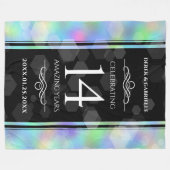 第エレガント14回オ結婚パール記念日お祝い フリースブランケット (正面(横))