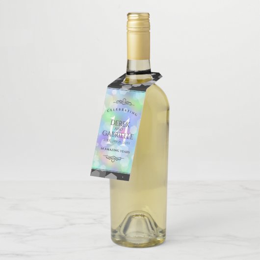 第エレガント14回オ結婚パール記念日お祝い ボトルネックタグ (アングル)