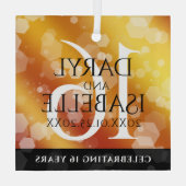 第エレガント16回ゴールデン・トパ結婚ズ記念日 ガラスオーナメント (裏面)