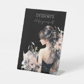 第エレガント18誕生日デザートテーブル台座標識 台座サイン (正面)