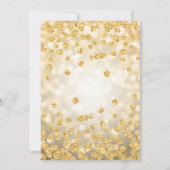 第エレガント18誕生日金ゴールドグリッター灯 招待状 (裏面)