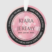 第エレガント2バラク結婚ォーツ記念日 オーナメント (正面)
