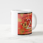 第エレガント2回ガーネ結婚の記念日お祝い ジャンボコーヒーマグカップ (正面右)