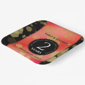 第エレガント2回ガーネ結婚の記念日お祝い ペーパープレート (傾斜あり)