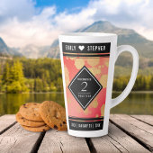 第エレガント2回ガーネ結婚ー記念日 カフェラテマグ